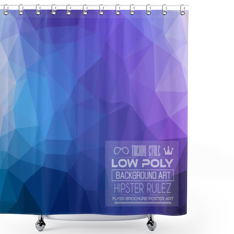 Personality  Low Poly Triangular Trendy Background Shower Curtains