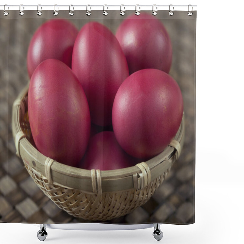 Personality  Chinese Red Eggs Shower Curtains