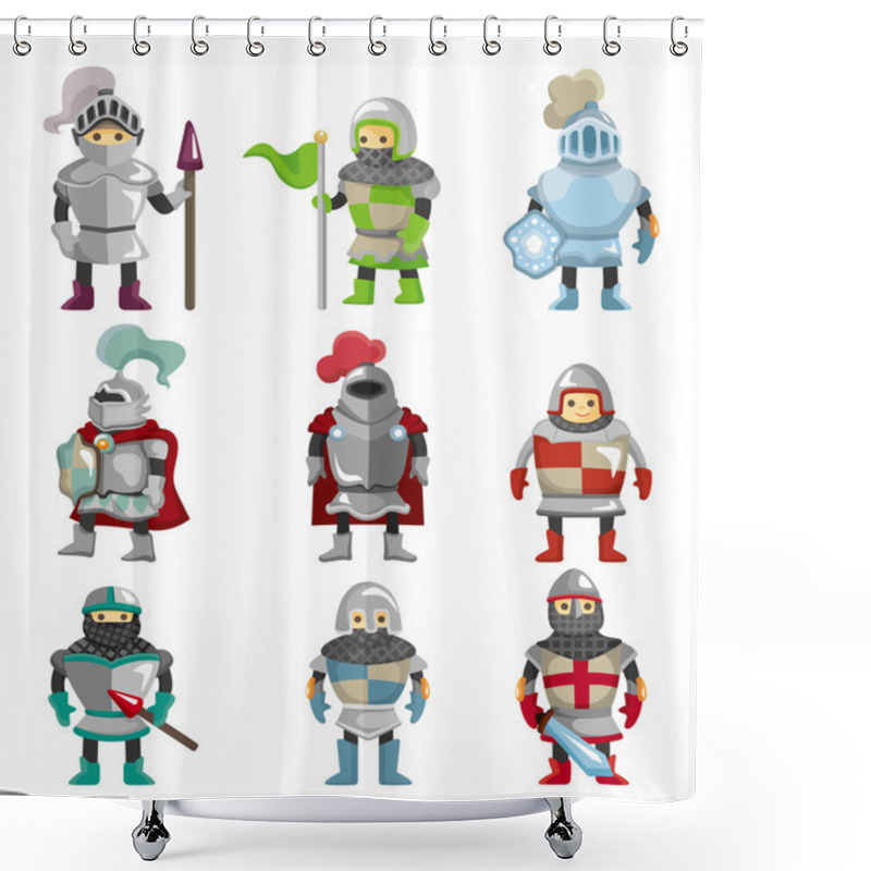 Personality  Cartoon Knight Icon Shower Curtains