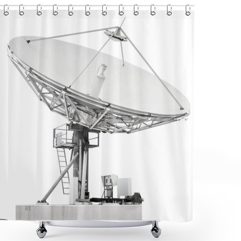 Personality  Large Satellite Dish Parabolic Antenna Designed For Transatlanti Shower Curtains