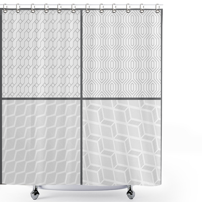 Personality  Seamless Patternset08 Shower Curtains