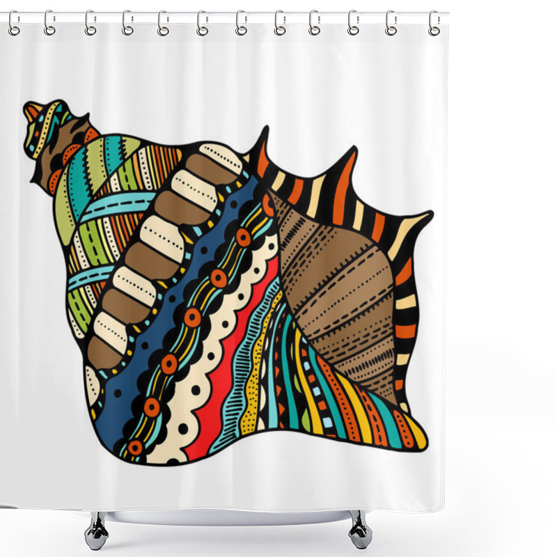 Personality  Seashell Line Art Shower Curtains