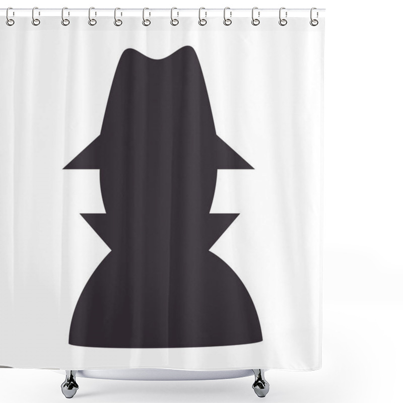 Personality  Hacker Character Avatar Icon Shower Curtains