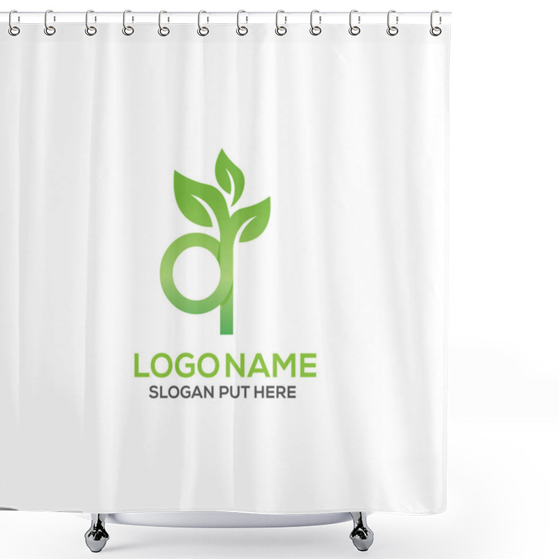 Personality  Creative & Modern Organic Q Letter Logo Design Template For Ecological Or Medical/health Company, Business Or Industry Purpose Ready To Use Shower Curtains