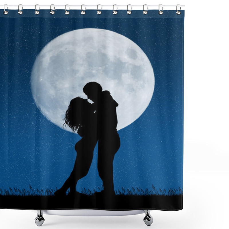 Personality  Kiss In The Moonlight Shower Curtains