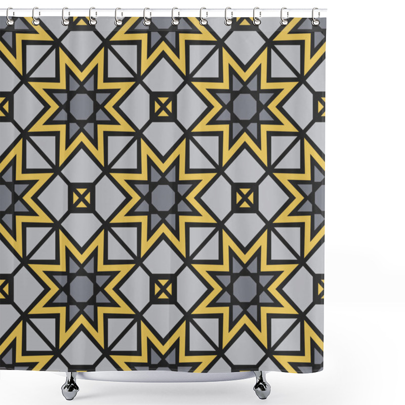 Personality  Vector Geometric Pattern Shower Curtains