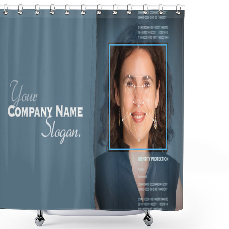 Personality  Biometrics, Female Customizable Shower Curtains