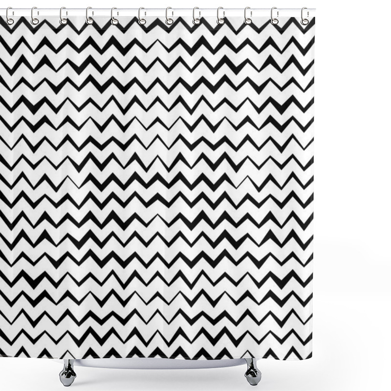 Personality  Popular Zigzag Chevron Pattern Vector Shower Curtains