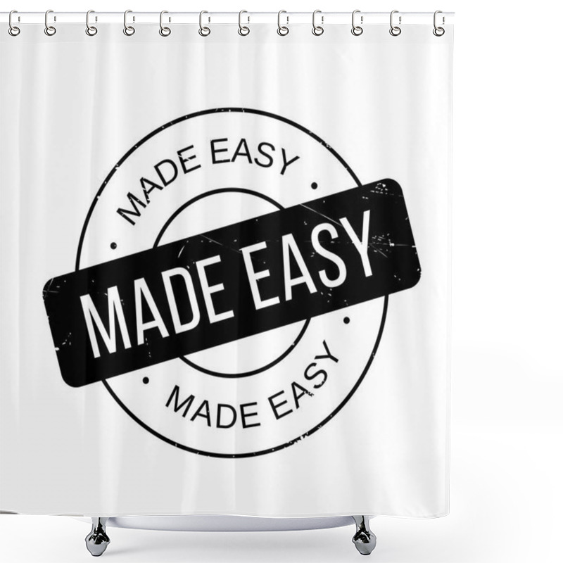 Personality  Made Easy Rubber Stamp Shower Curtains