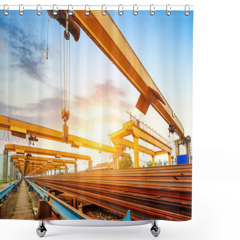 Personality  Pier And Bridge Crane Shower Curtains