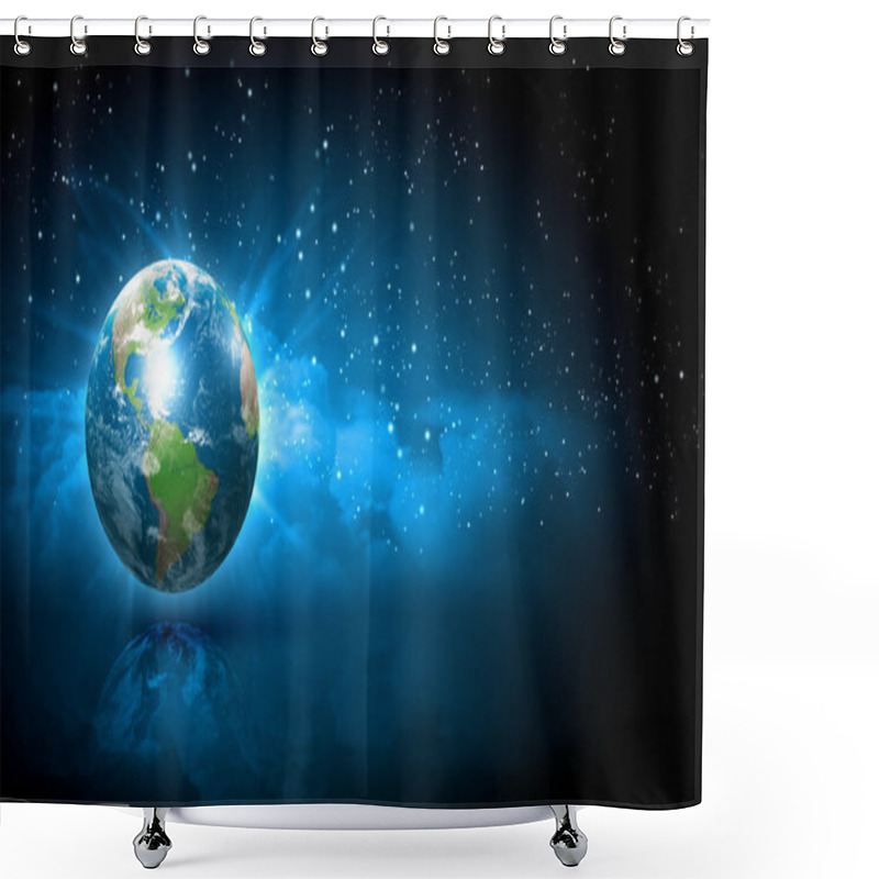 Personality  World Christmas Ball Shower Curtains