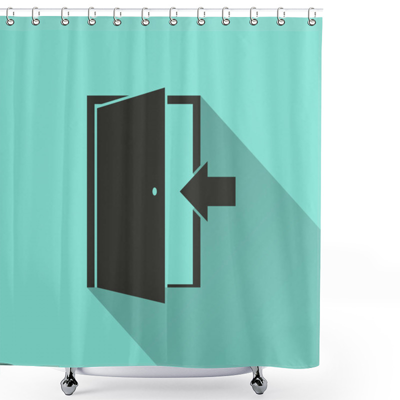 Personality  Door Icon Shower Curtains