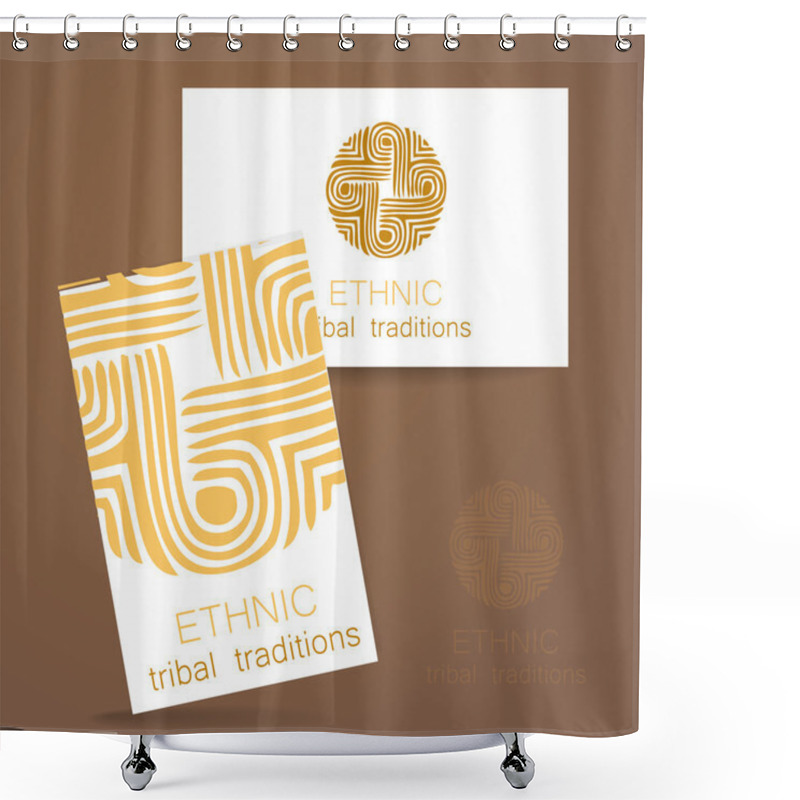 Personality  Ethnic Traditions Logo Shower Curtains