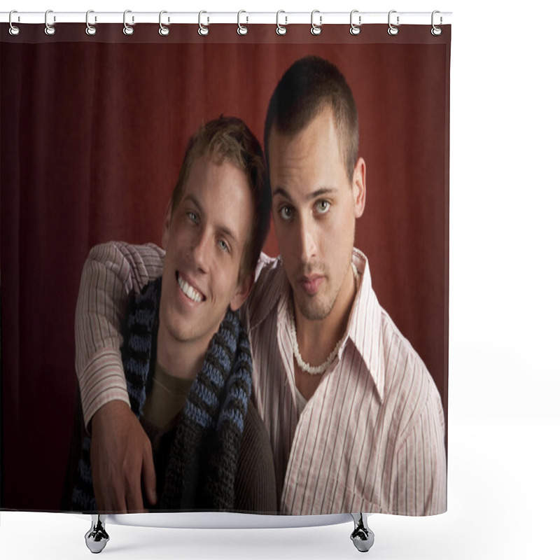 Personality  Two Young Men Shower Curtains