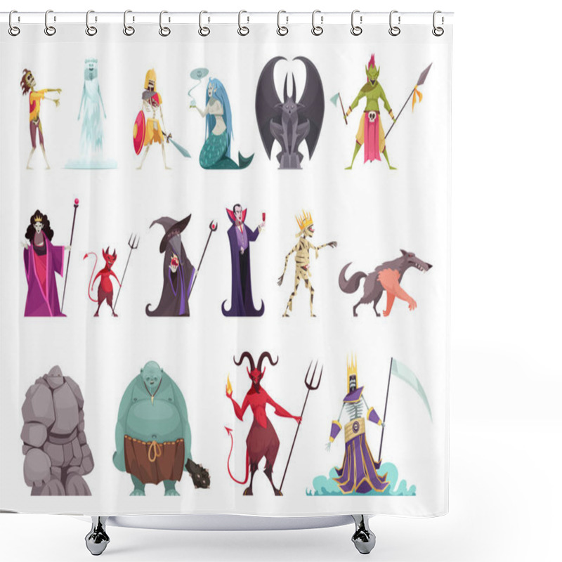 Personality  Evil Characters Fantasy Set  Shower Curtains