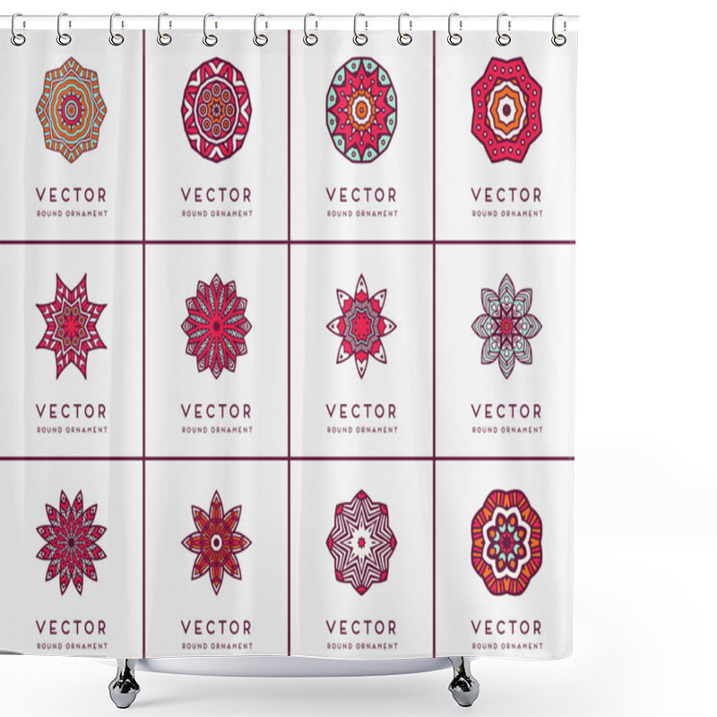 Personality  Ornament Beautiful  Card With Mandala. Shower Curtains