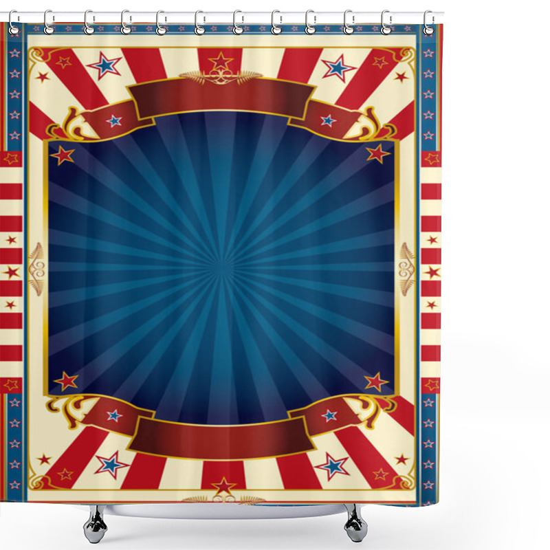 Personality  Beautiful Blue Red White Background Shower Curtains