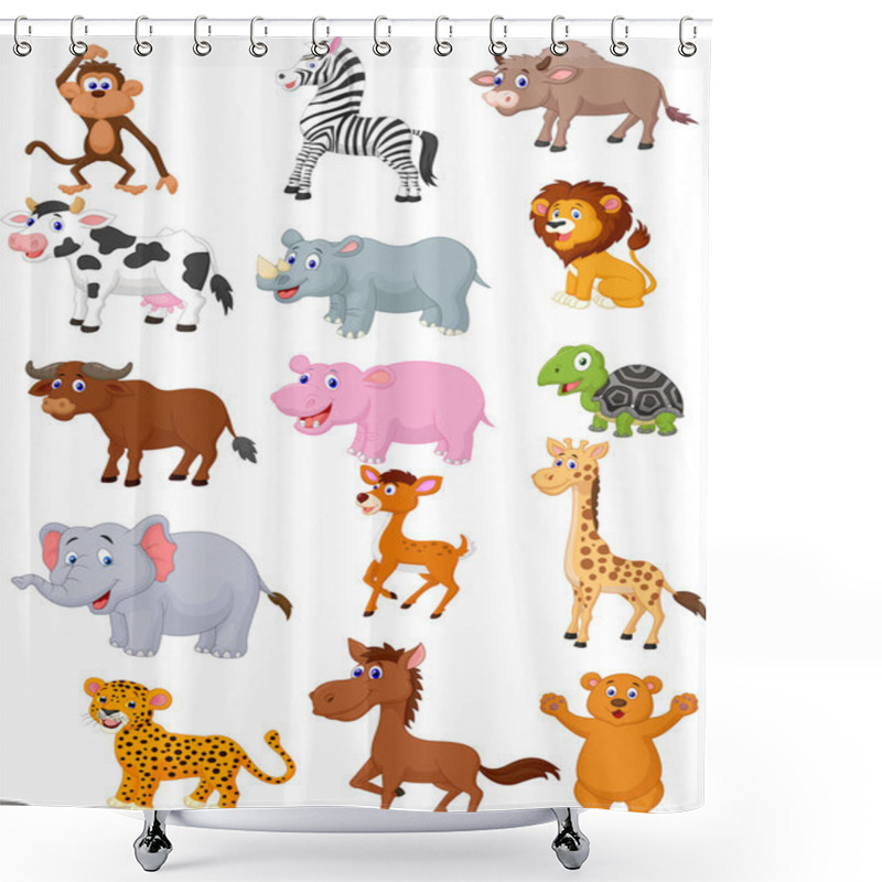 Personality  Wild Animal Cartoon Collection Shower Curtains