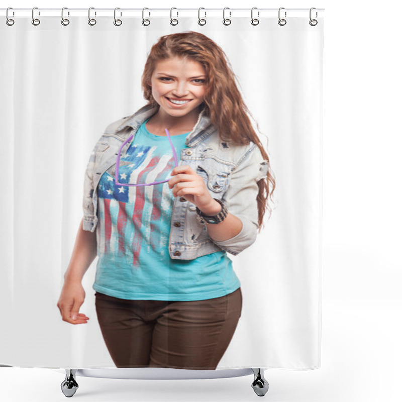 Personality  Young American Beauty Shower Curtains