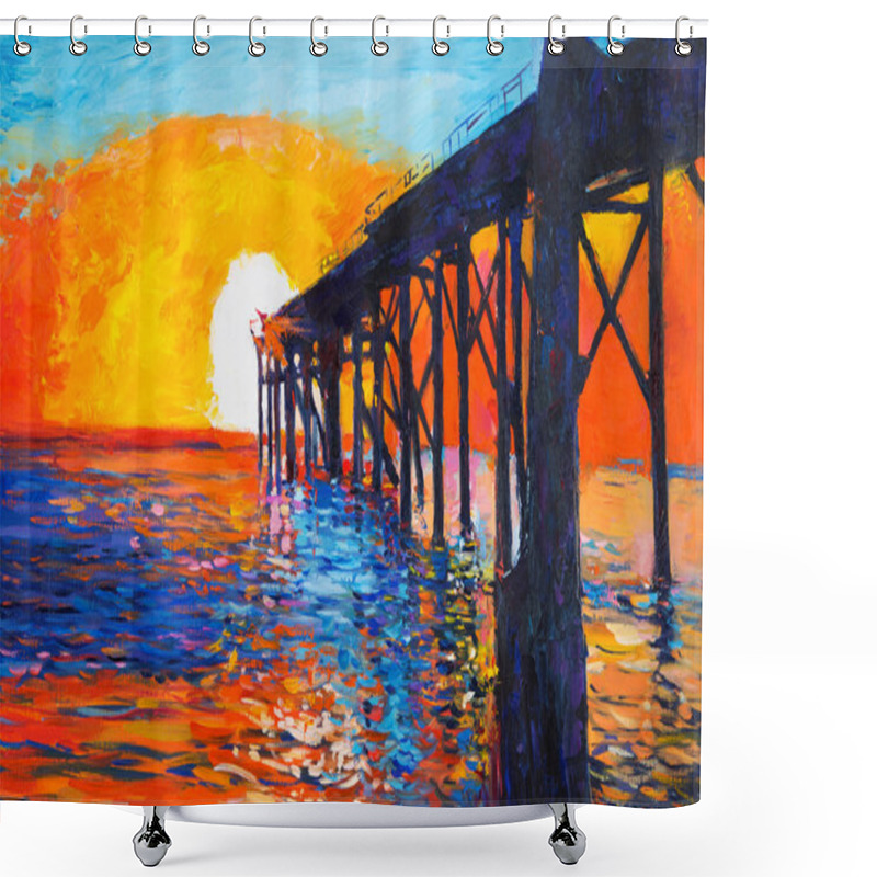 Personality  Ocean View Shower Curtains