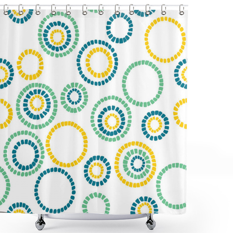 Personality  Simple Circle Texture. Abstract Seamless Pattern. Shower Curtains