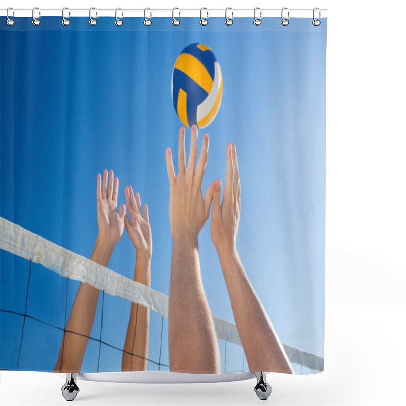 Personality  Friends Playing Volleyball Shower Curtains