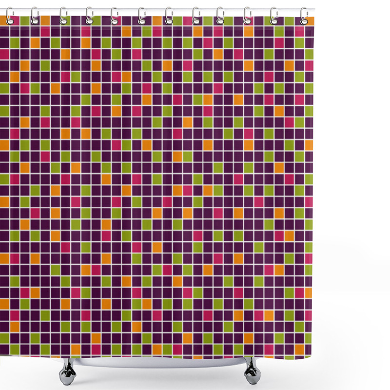 Personality  Seamless Tile Pattern Shower Curtains