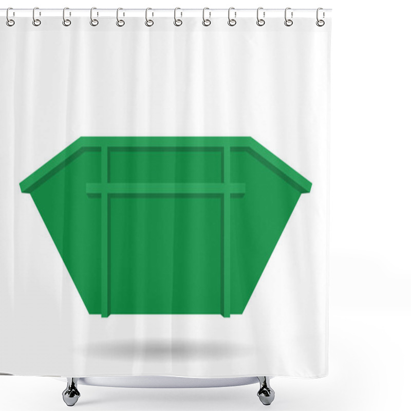 Personality  Bulky Waste Container On White  Shower Curtains