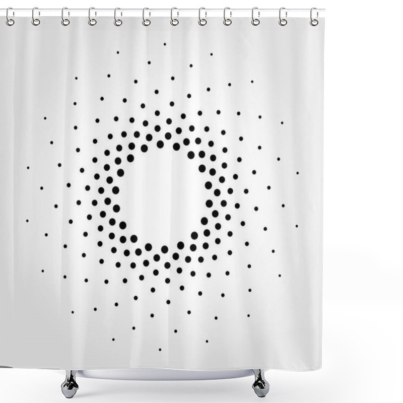 Personality  Halftone Vector Illustration Shower Curtains