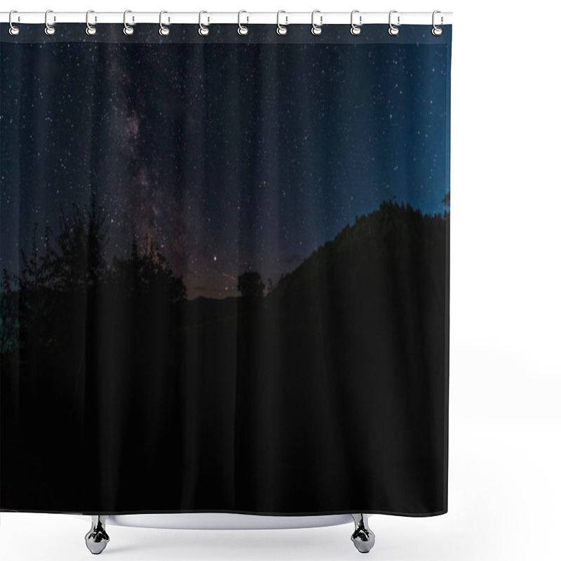 Personality  Night Sky With Stars Shine In Woods At Night  Shower Curtains