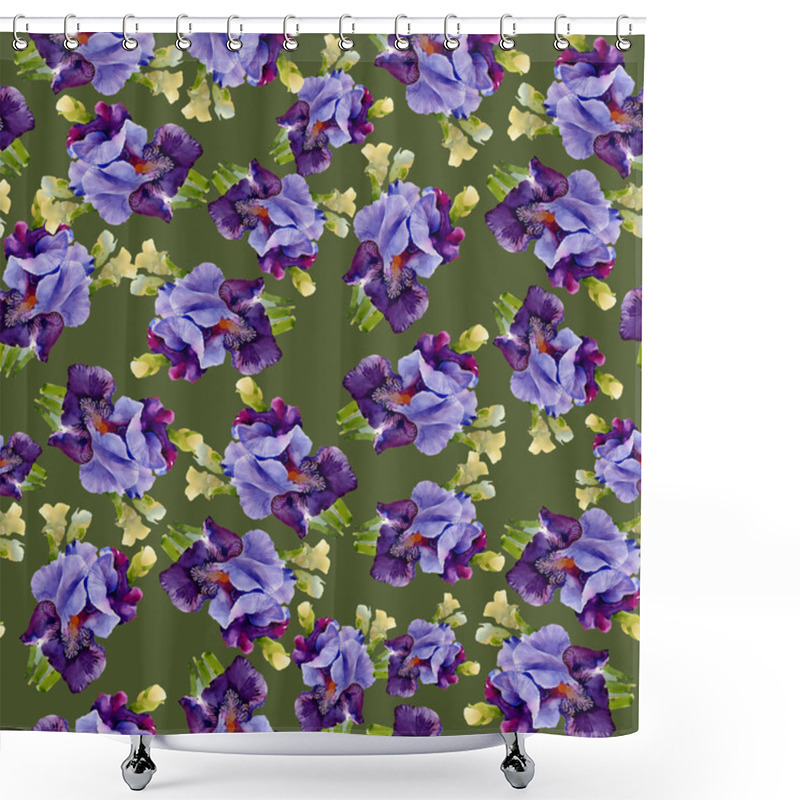 Personality  Irises Pattern Shower Curtains