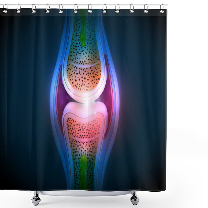 Personality  Synovial Joint Anatomy Abstract Bright Design Shower Curtains