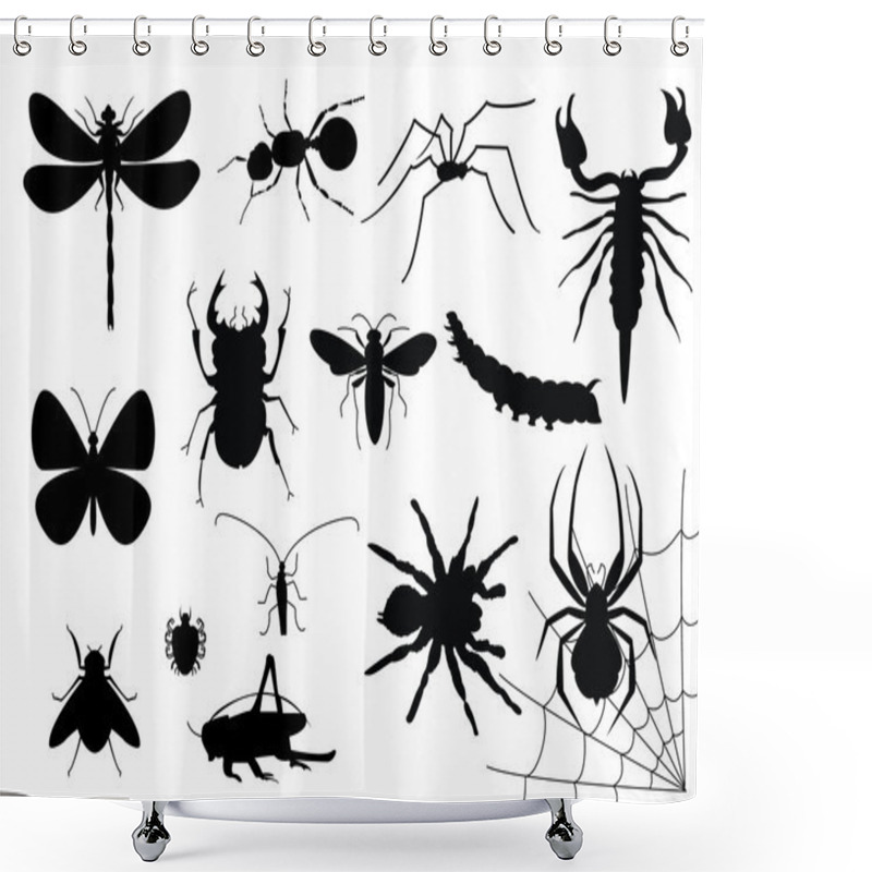 Personality  Insects Shower Curtains