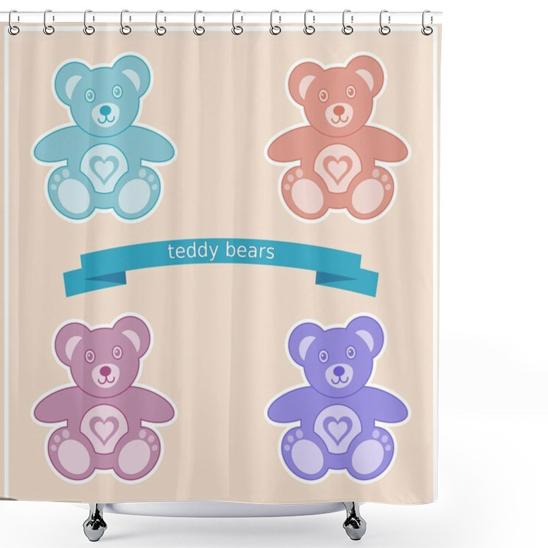 Personality  Teddy Bears Shower Curtains