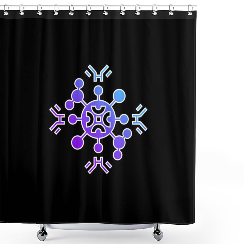 Personality  Antibodies Blue Gradient Vector Icon Shower Curtains