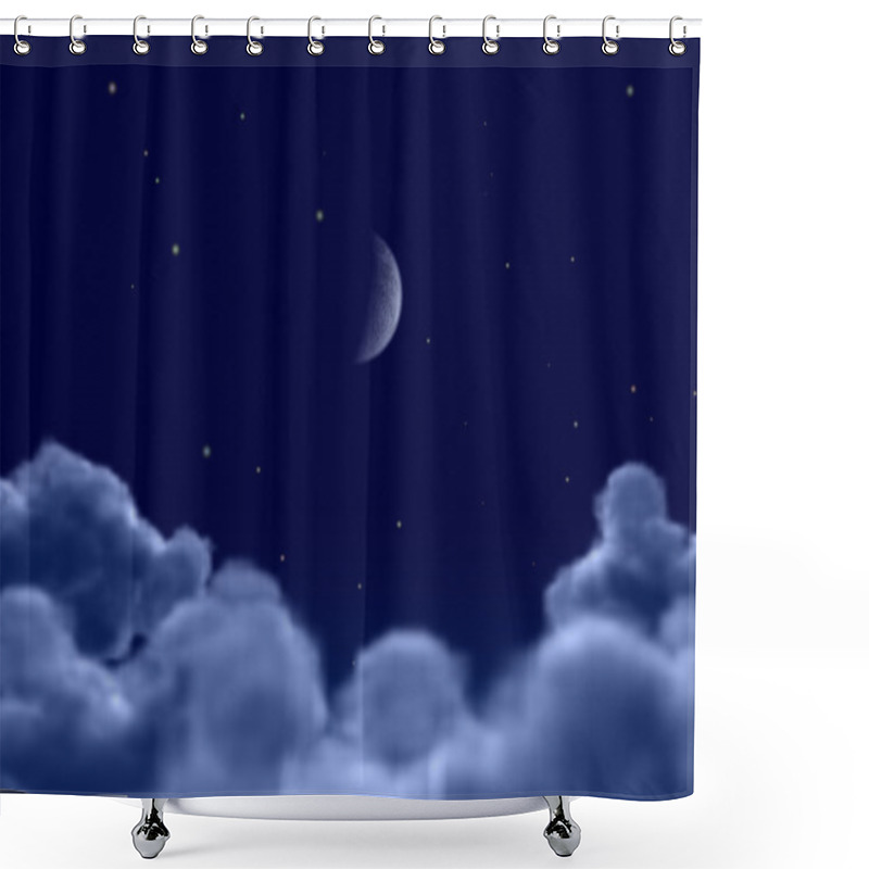 Personality  Moon Shower Curtains