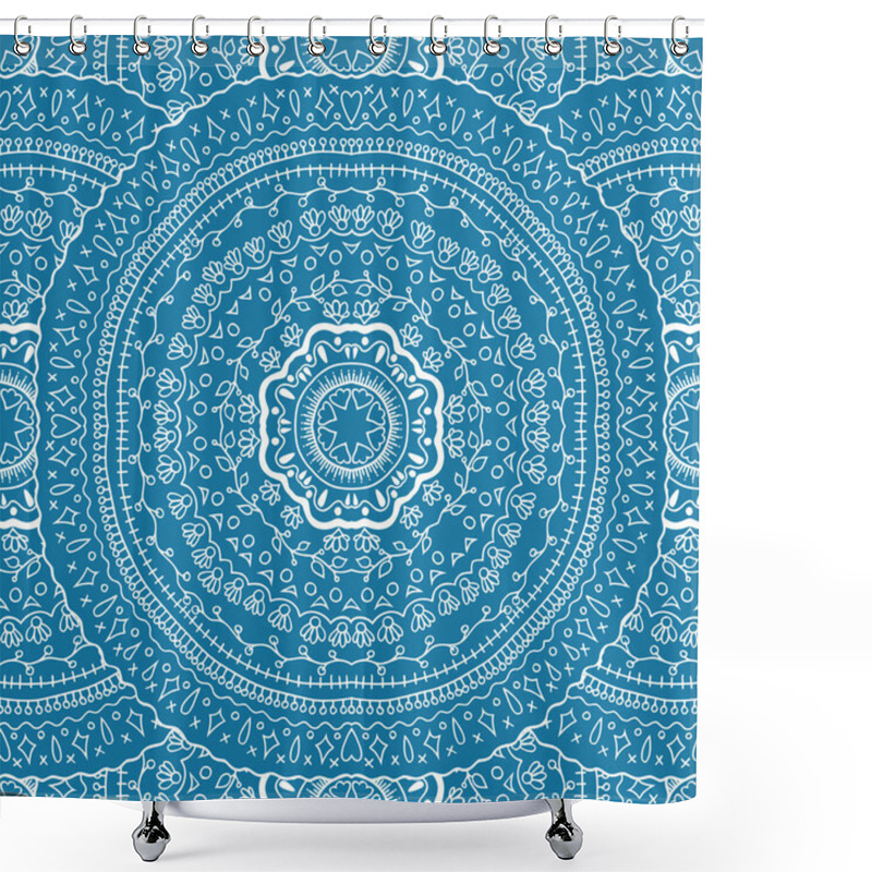 Personality  Seamless Pattern With Mandalas Shower Curtains