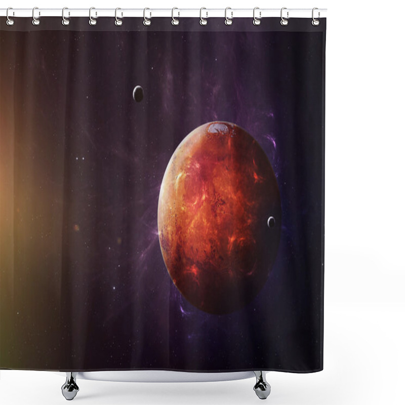 Personality  The Mars From Space Showing All They Beauty. Extremely Detailed Image, Including Elements Furnished By NASA. Other Orientations And Planets Available. Shower Curtains