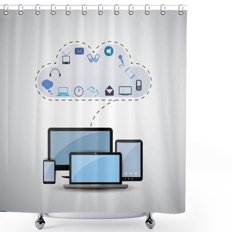 Personality  Cloud Computing Concept Shower Curtains