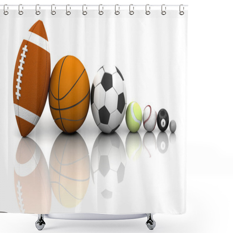 Personality  Sports Balls Shower Curtains