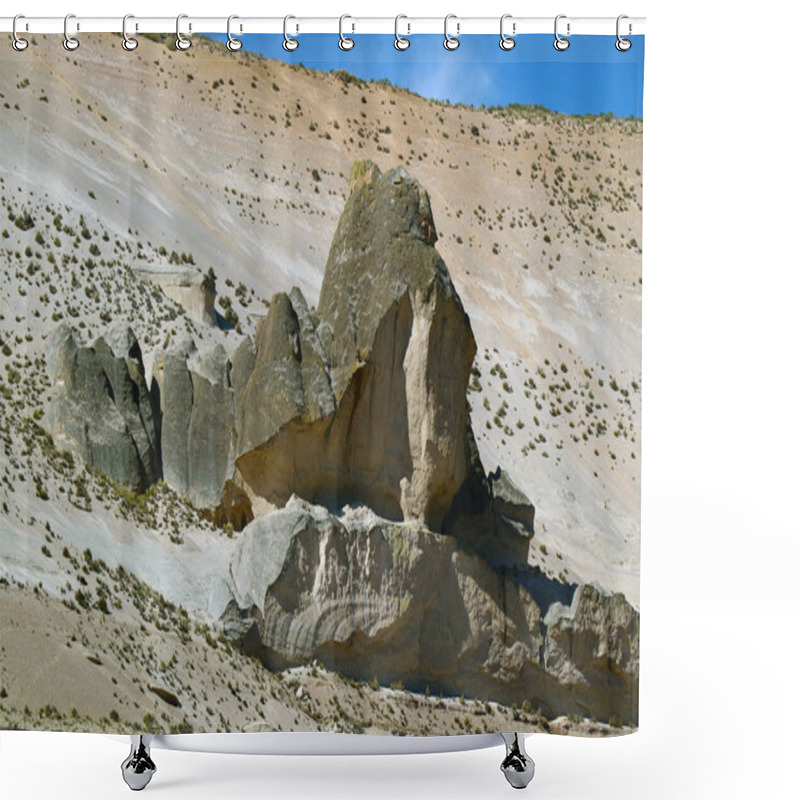 Personality  Impressive Rock Formations In Salinas Y Aguada Blanca National Reserve, Arequipa Region Of Peru, South America Shower Curtains