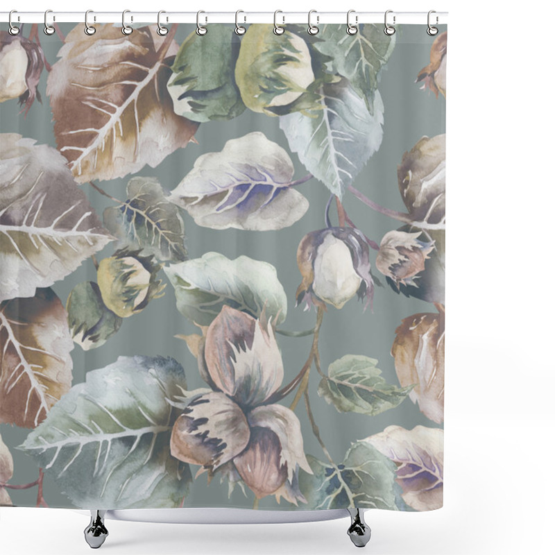 Personality  Nuts Seamless Pattern Shower Curtains