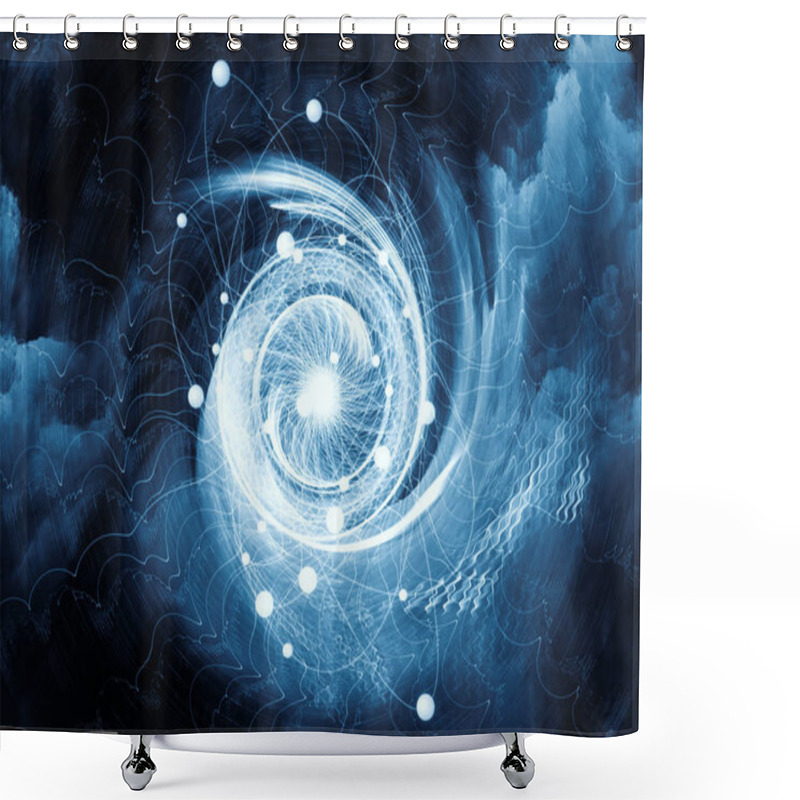 Personality  Atom Abstraction Background Shower Curtains