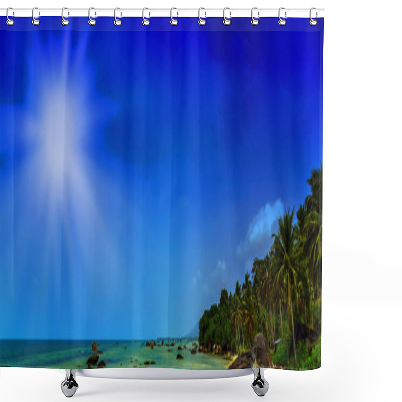 Personality  Rocks Sun Paradise Shower Curtains