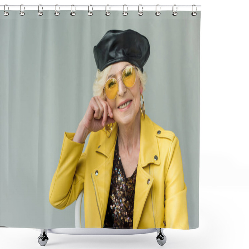 Personality  Fashionable Senior Woman   Shower Curtains