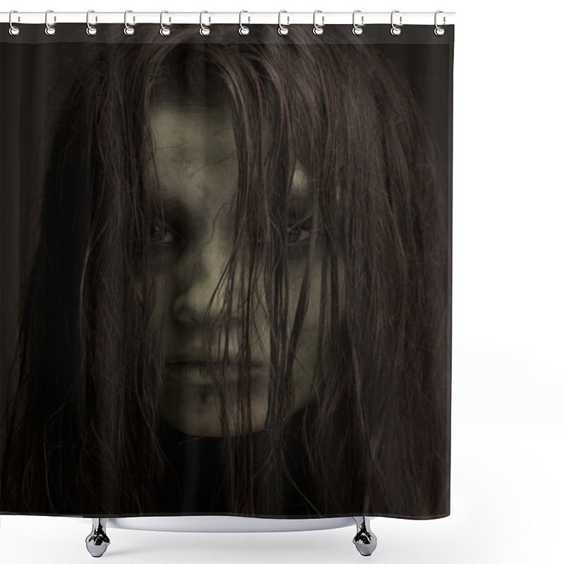 Personality  Ugly Horror Girl Shower Curtains