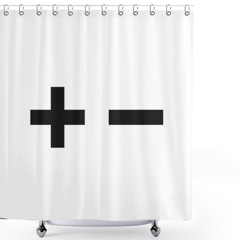 Personality  2 Basic Elements Icons Sheet Isolated On White Background... Shower Curtains