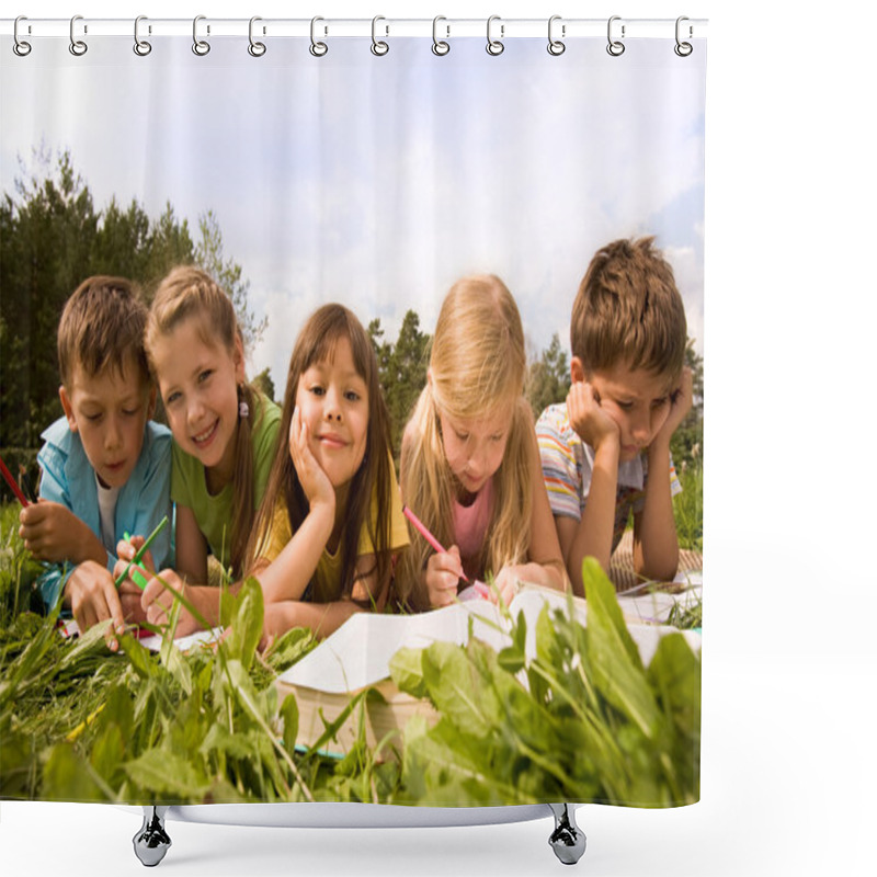 Personality  Schoolchildren Outside Shower Curtains