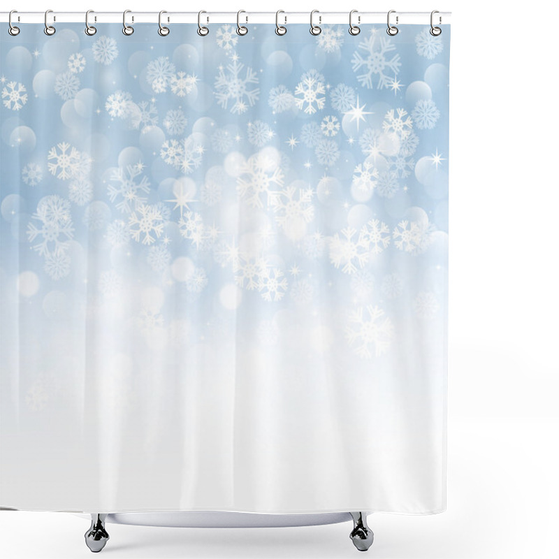 Personality  Christmas Snowflakes Background Shower Curtains