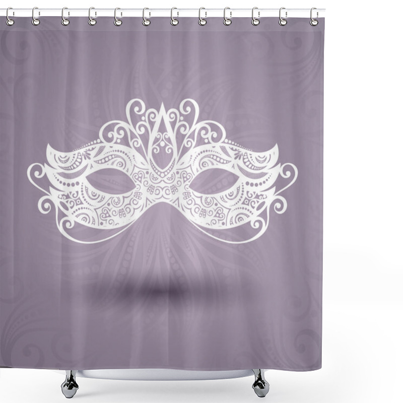 Personality  Beautiful Masquerade Mask (Vector) Shower Curtains